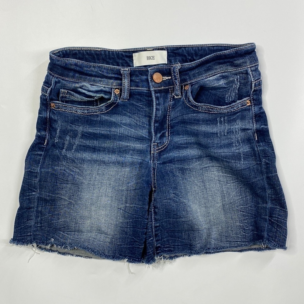 BKE Payton Denim Raw Hem Shorts Size 25 6" Inseam